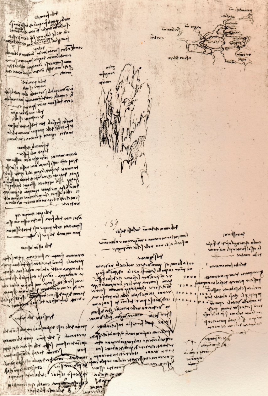 亚美尼亚一个山顶的草图以及亚美尼亚的草图，c1472-c1519 1883 作者 达芬奇（Leonardo da Vinci）