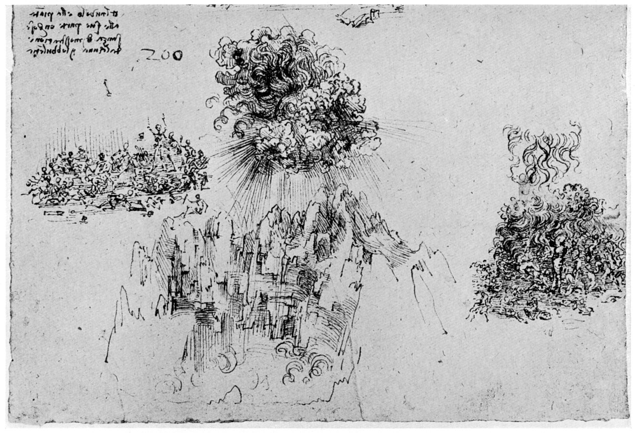 1954年15世纪末或16世纪初的最后判决素描 作者 达芬奇（Leonardo da Vinci）
