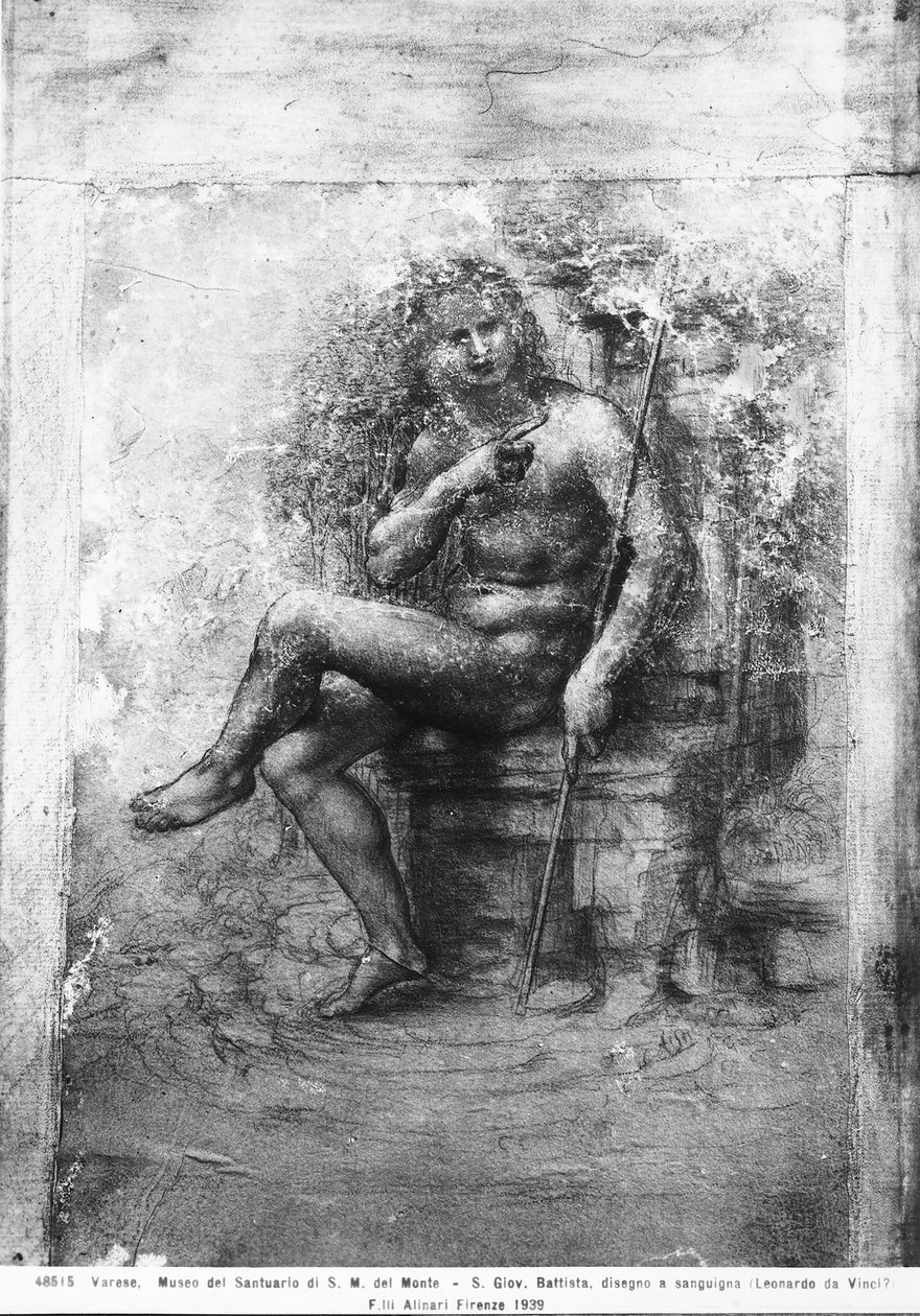 施洗者圣约翰（粉笔纸） 作者 达芬奇（Leonardo da Vinci）