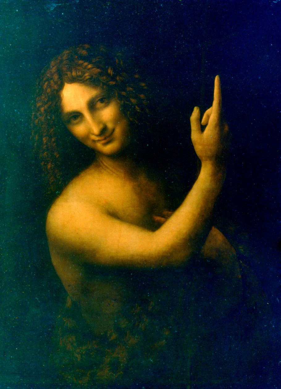 施洗者圣约翰，1513-1516年 作者 达芬奇（Leonardo da Vinci）