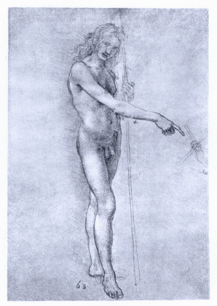 施洗者圣约翰，c1478。 作者 达芬奇（Leonardo da Vinci）