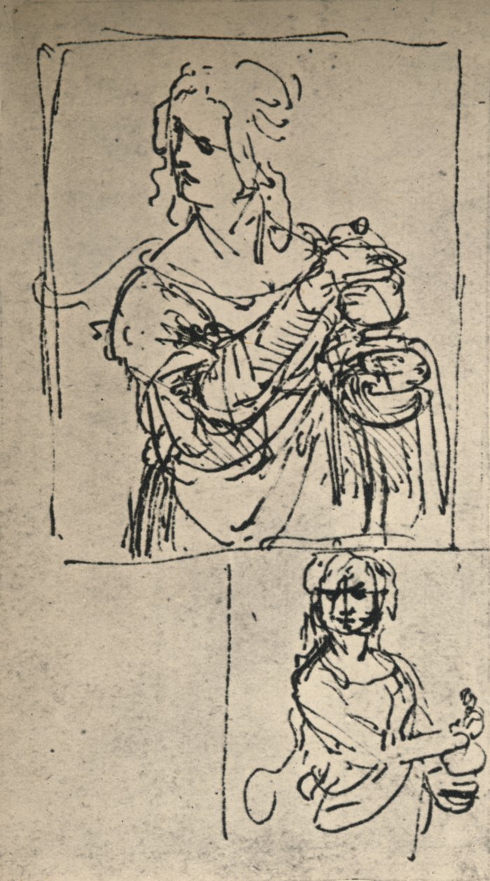 圣玛丽抹大拉的书房，1480-1482年，1945年 作者 达芬奇（Leonardo da Vinci）
