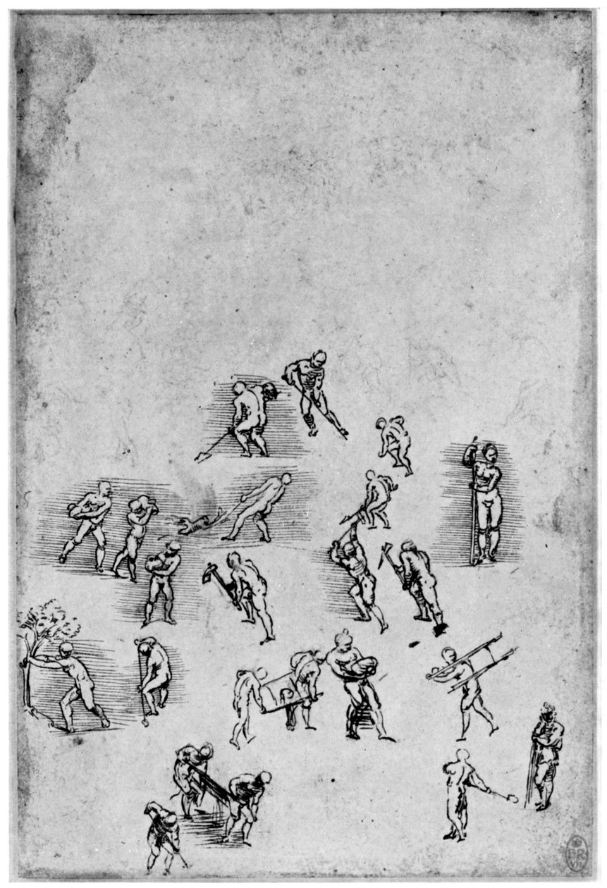 运动研究，1954年15世纪末或16世纪初。 作者 达芬奇（Leonardo da Vinci）