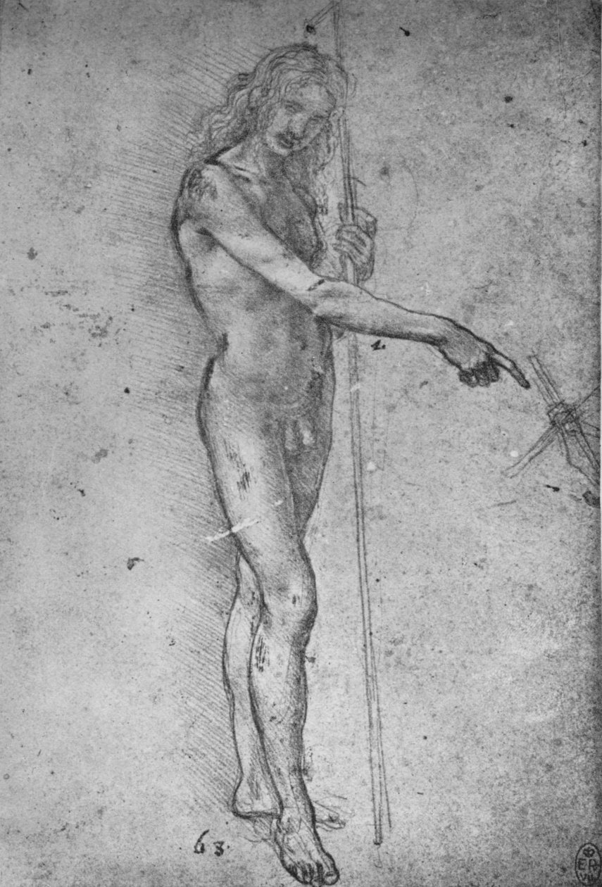 研究年轻的施洗者圣约翰，c1480 1945年 作者 达芬奇（Leonardo da Vinci）