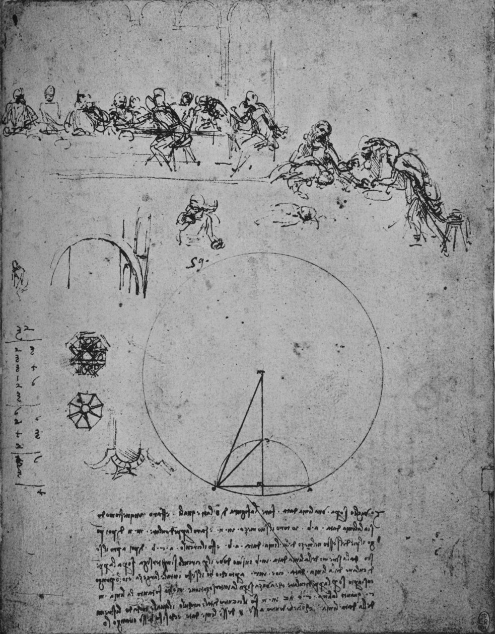 关于最后的超级和数学图形与计算的研究，c1480 1945 作者 达芬奇（Leonardo da Vinci）