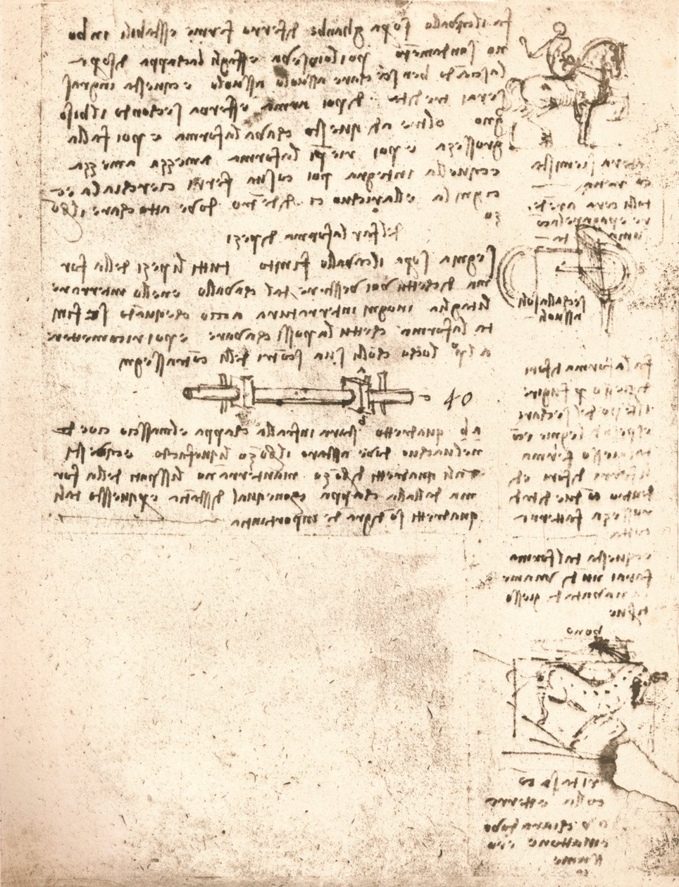 斯福尔扎纪念碑的研究，c1482-c1499 1883 作者 达芬奇（Leonardo da Vinci）