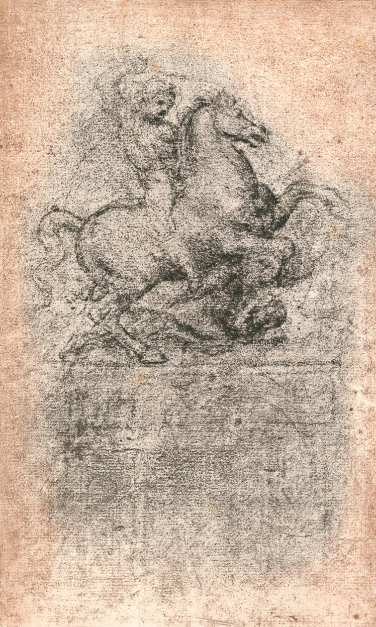 斯福尔扎纪念碑的研究，c1482-c1499 1883 作者 达芬奇（Leonardo da Vinci）