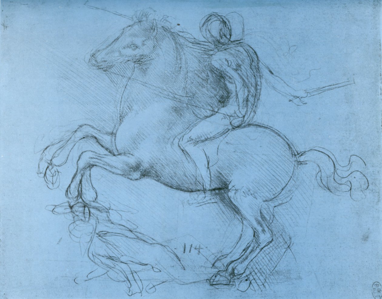 研究斯福尔扎纪念碑，c1488-1493，1954年。 作者 达芬奇（Leonardo da Vinci）
