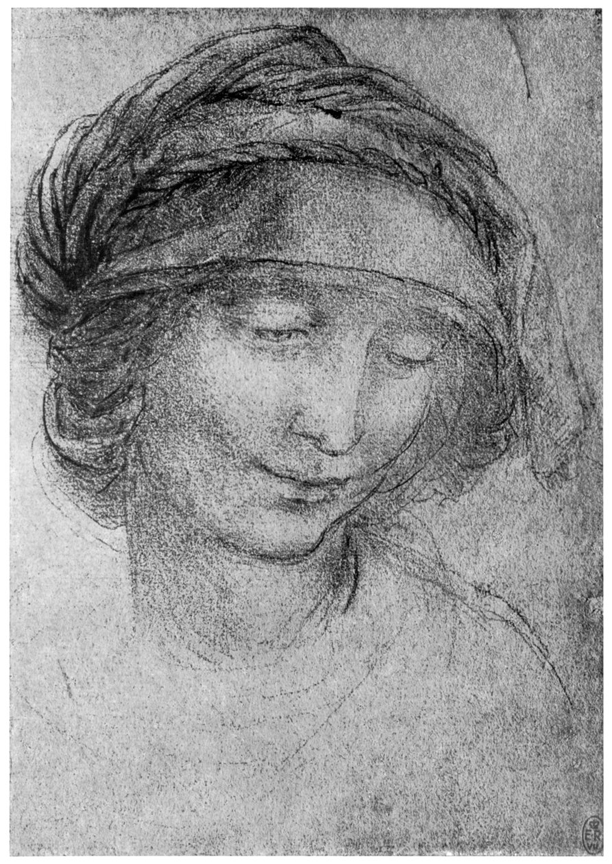 为圣安妮（St Anne）的校长研究，c1508 1954 作者 达芬奇（Leonardo da Vinci）
