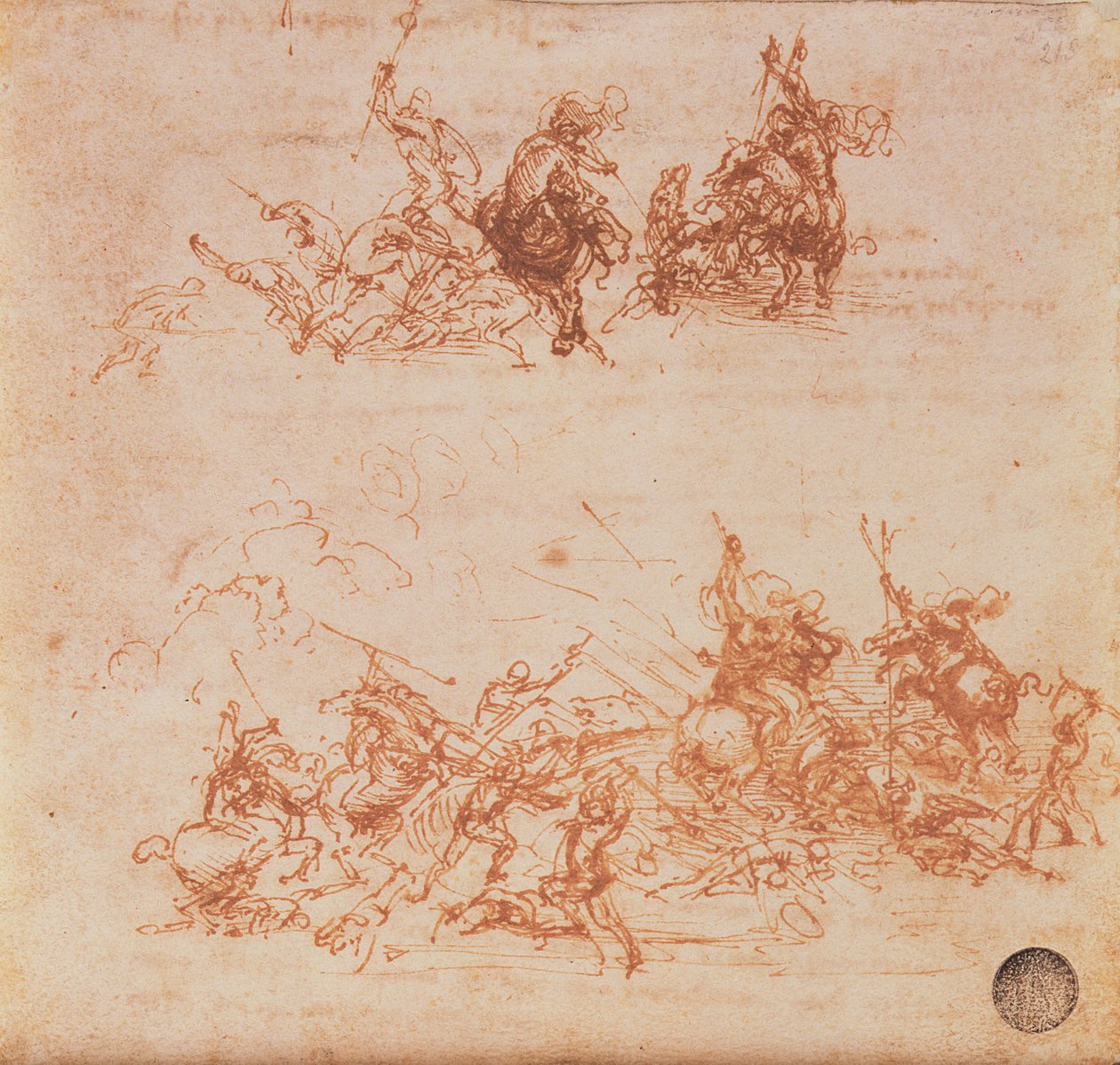 1503年战斗和步兵的骑士研究 作者 达芬奇（Leonardo da Vinci）