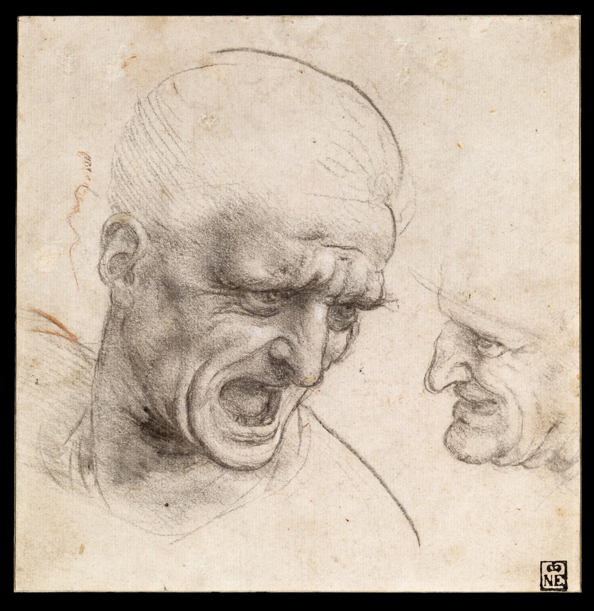 安吉利战役两个勇士头像的研究 作者 达芬奇（Leonardo da Vinci）