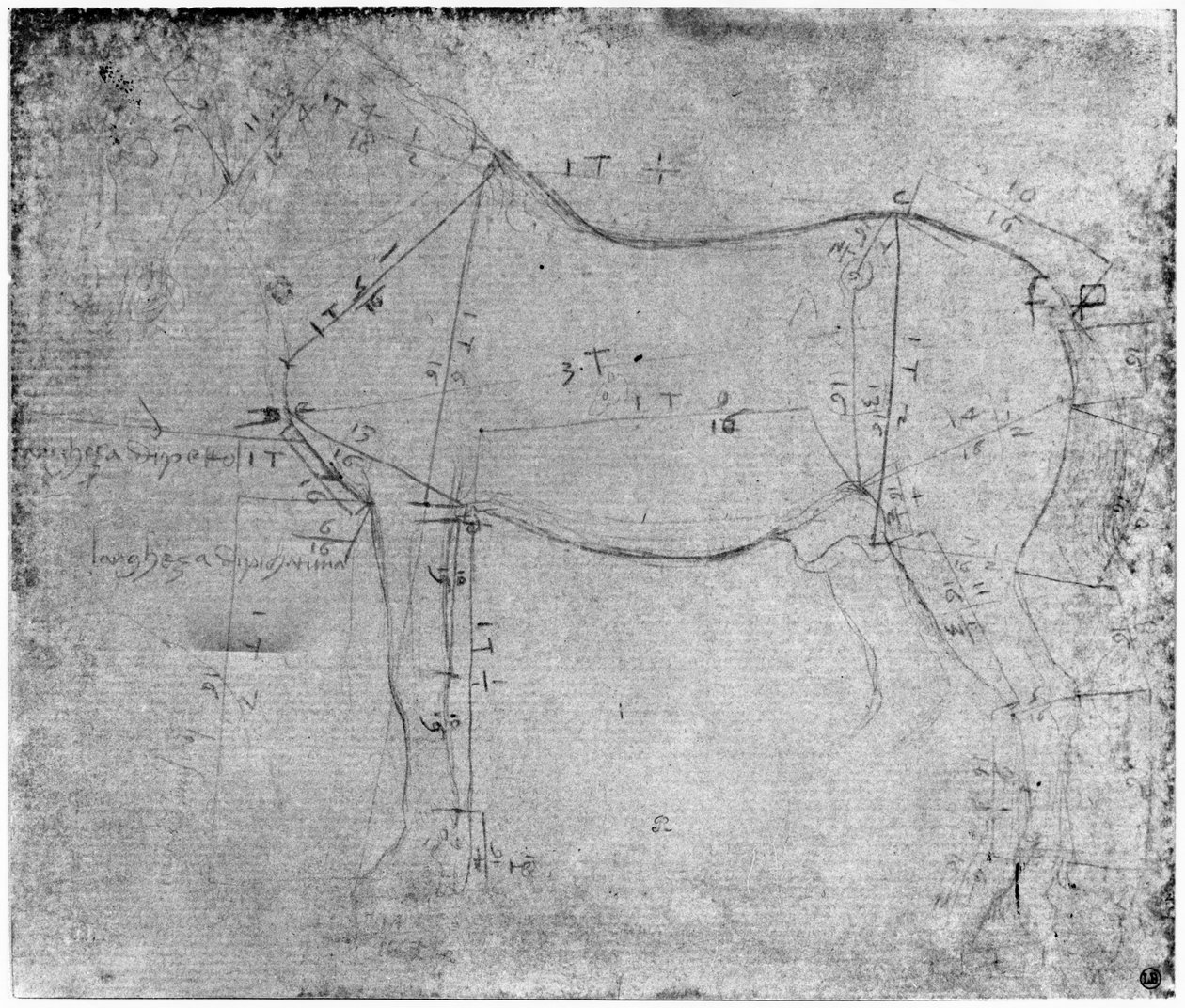 马的研究（纸上的金属点） 作者 达芬奇（Leonardo da Vinci）
