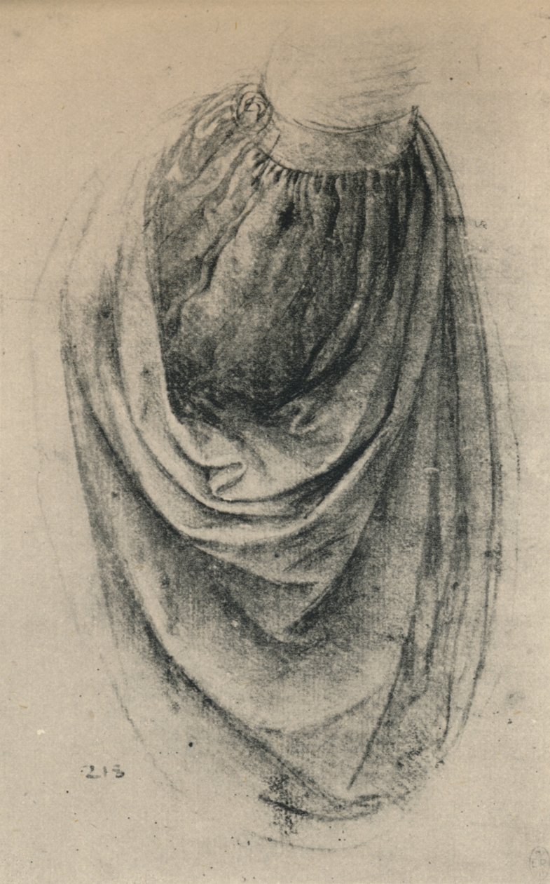 袖子的研究，c1480，1945年 作者 达芬奇（Leonardo da Vinci）