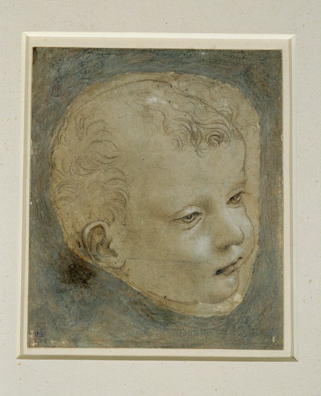 儿童头部向右四分之三... 作者 达芬奇（Leonardo da Vinci）