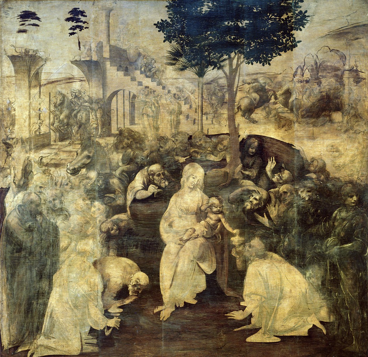 贤士的崇拜 作者 达芬奇（Leonardo da Vinci）