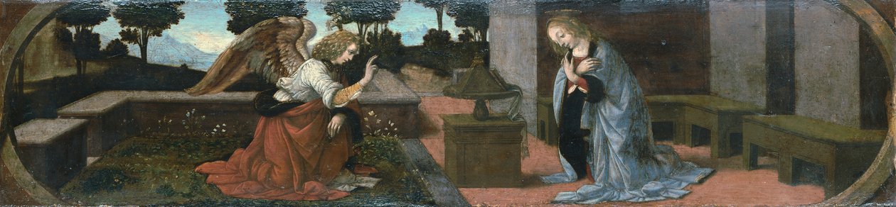 天使报喜，1478年 作者 达芬奇（Leonardo da Vinci）