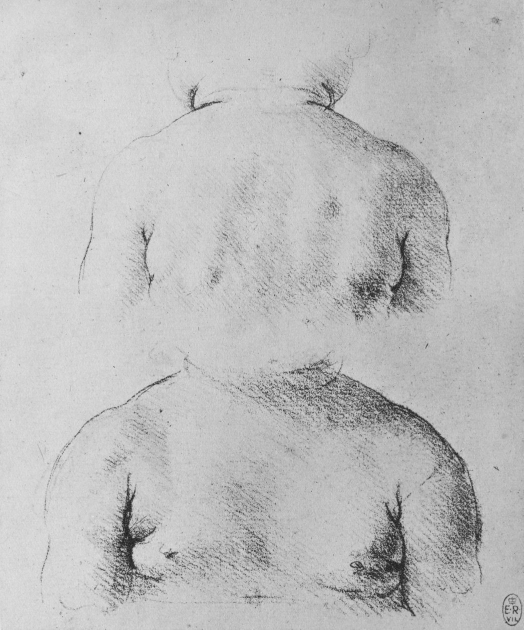 婴儿的半身像，正面和背面，c1480 1945年 作者 达芬奇（Leonardo da Vinci）