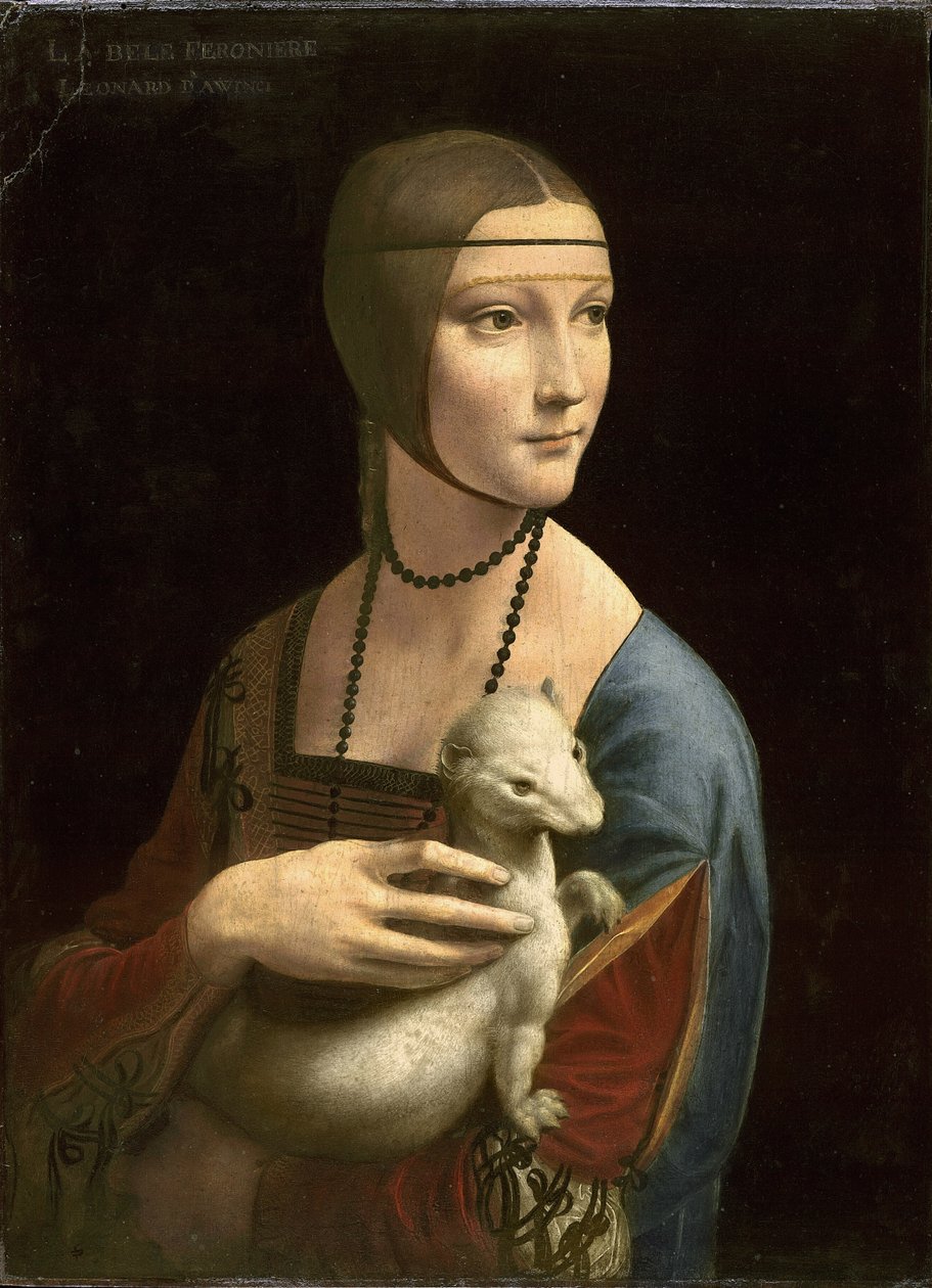 娥眉女子》（塞西莉亚-加勒拉尼） 作者 达芬奇（Leonardo da Vinci）