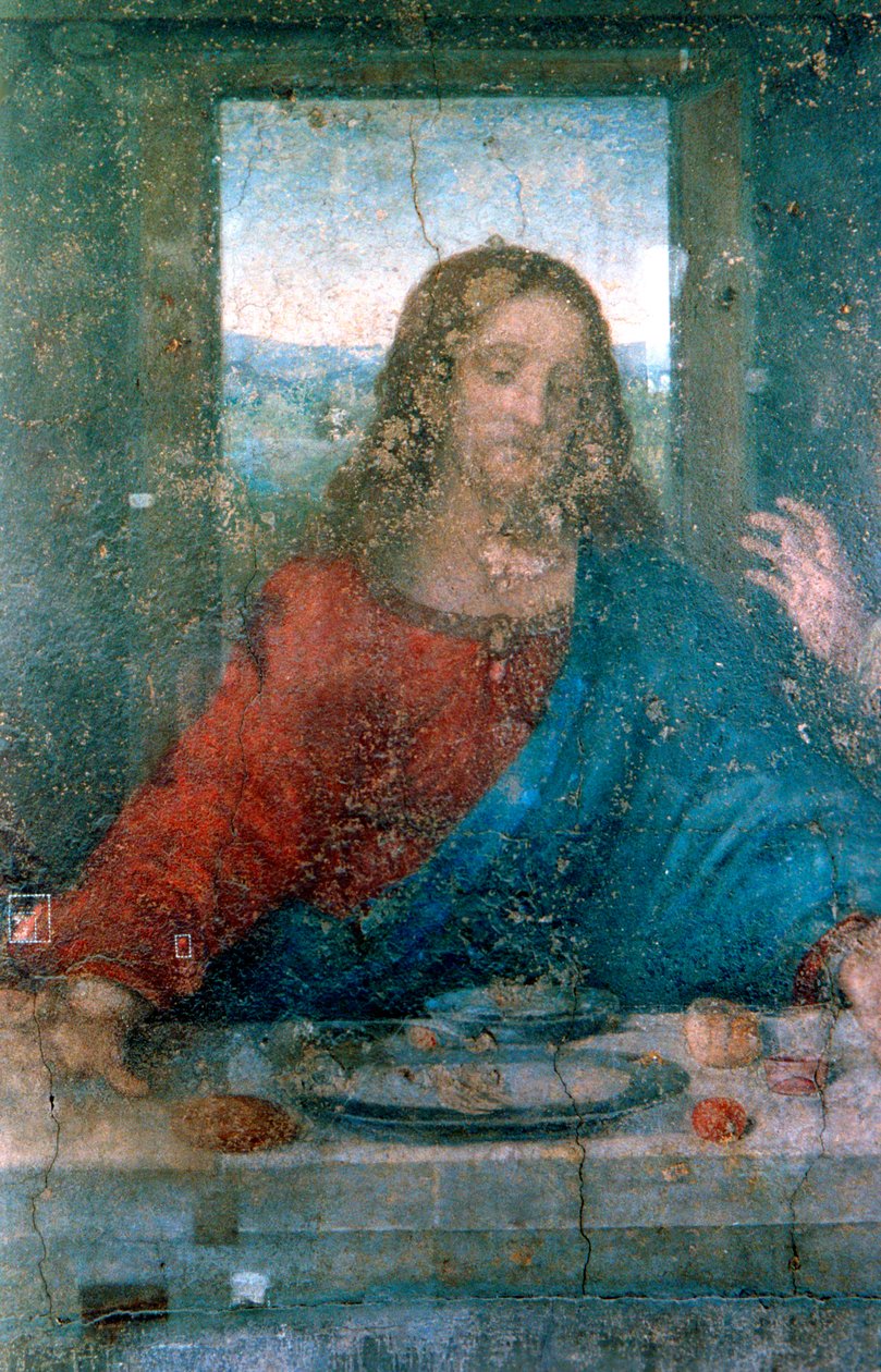 最后的晚餐，细节，1495-1498年 作者 达芬奇（Leonardo da Vinci）