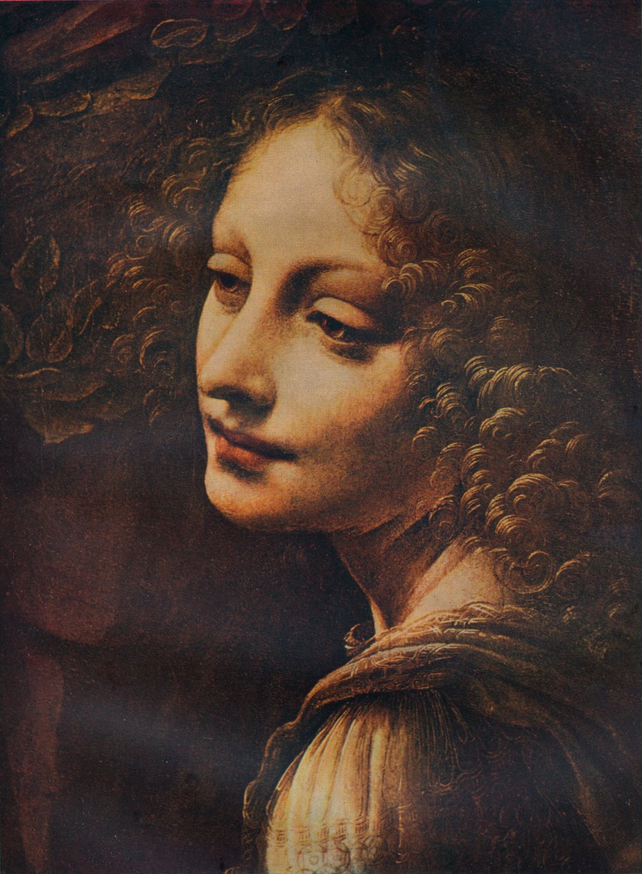 岩石处女的细节，c1491 作者 达芬奇（Leonardo da Vinci）