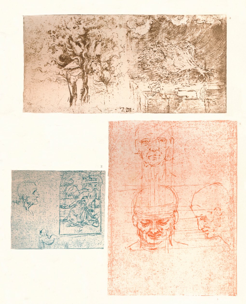 三幅图，c1472-c1519 1883 作者 达芬奇（Leonardo da Vinci）