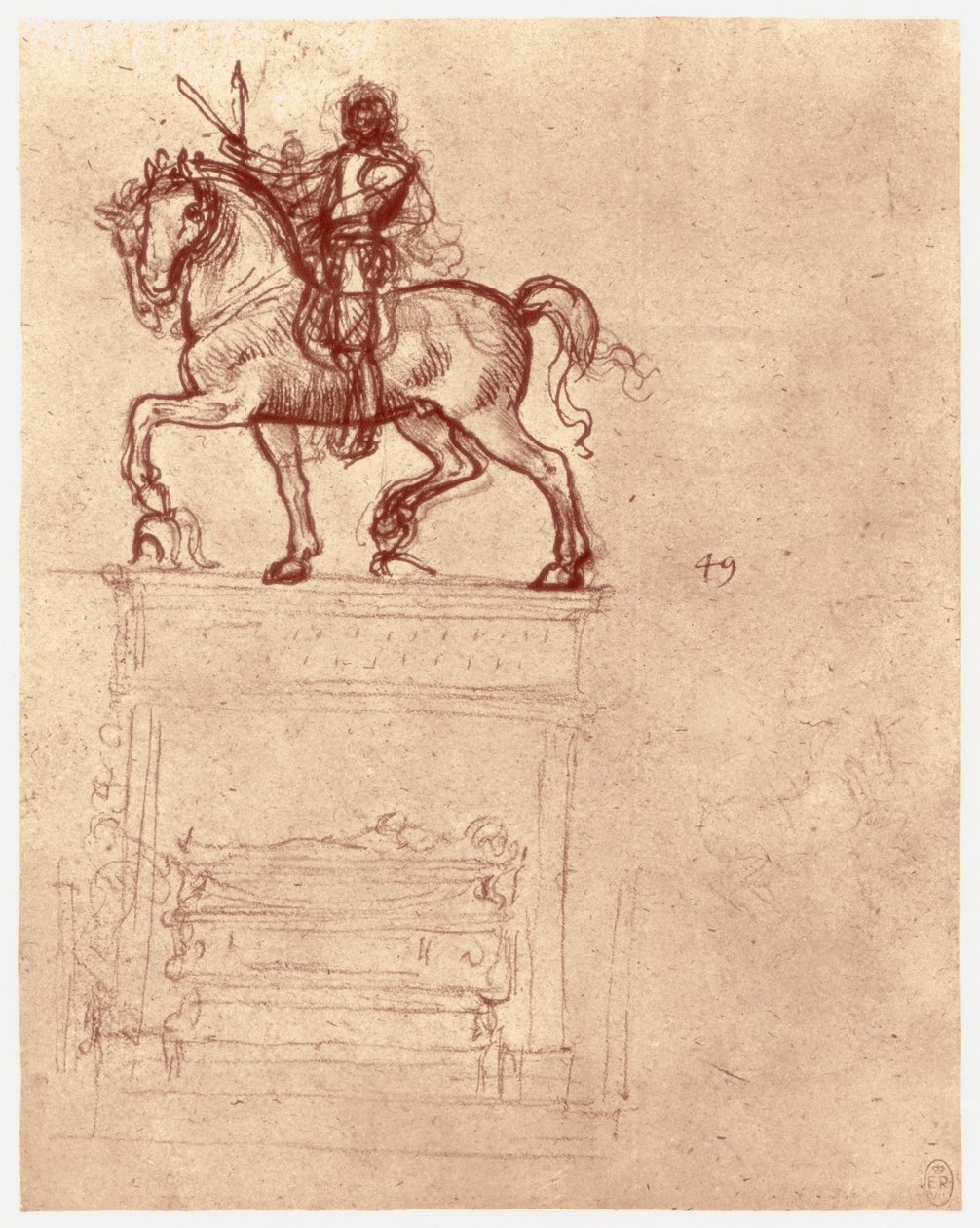 特里维尔齐奥纪念碑，c1511 作者 达芬奇（Leonardo da Vinci）