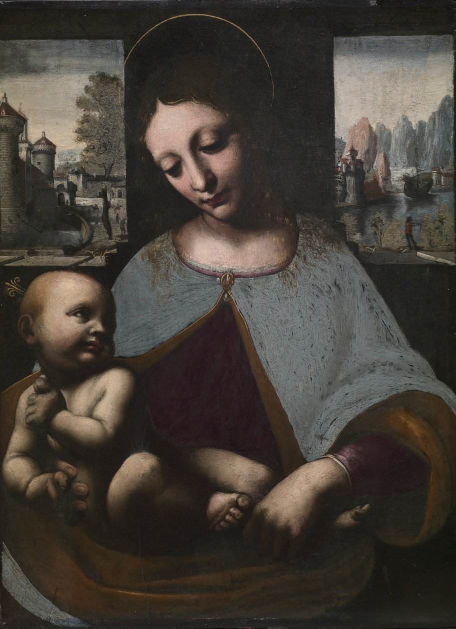 处女和儿童c。 1500。 作者 达芬奇（Leonardo da Vinci）