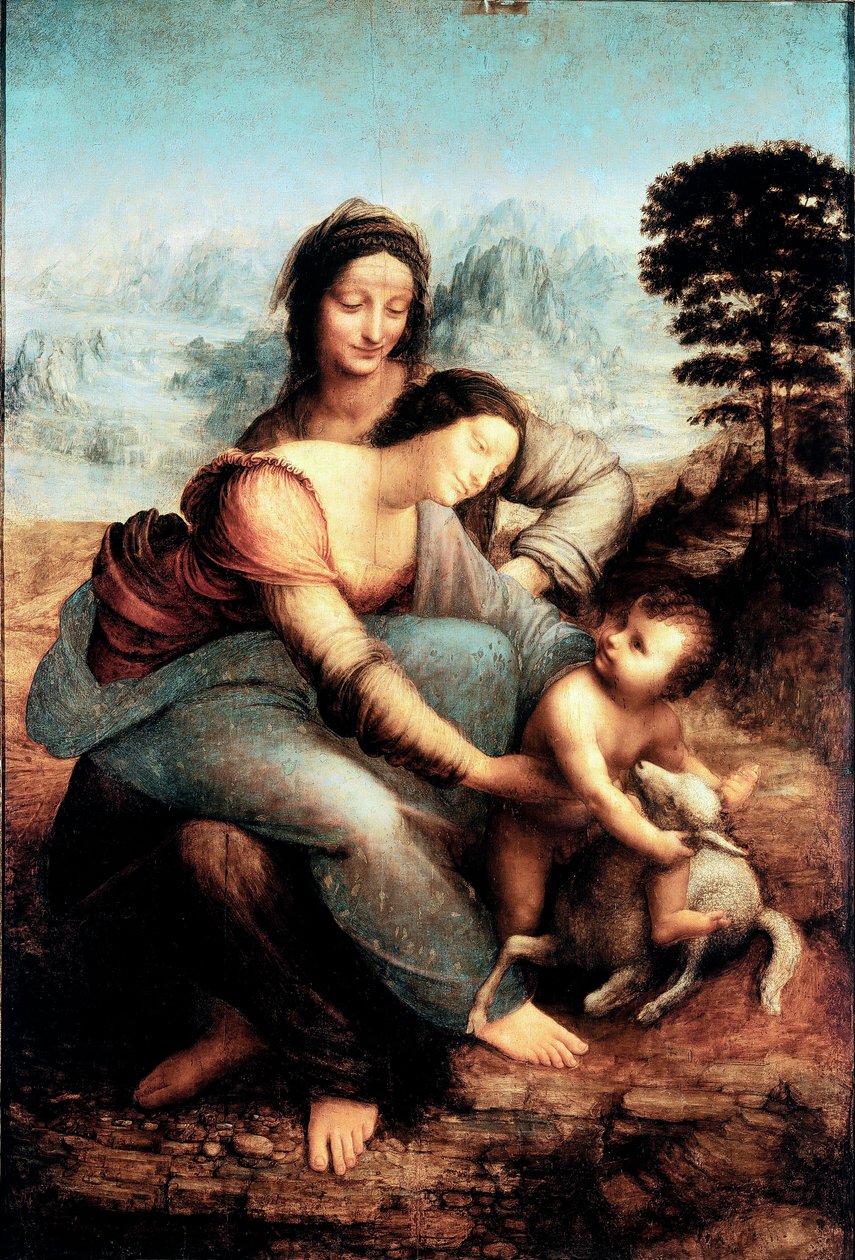 圣母子与圣安妮》，约 1510 年（木板油画） 作者 达芬奇（Leonardo da Vinci）