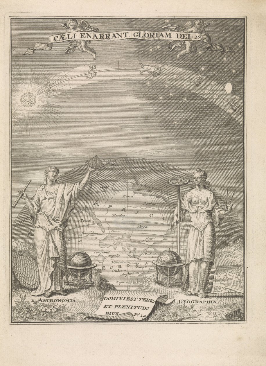 天文地理用测量仪器 Caeli anarrant gloriam dei Ps.10（物体上的标题） 扉页：