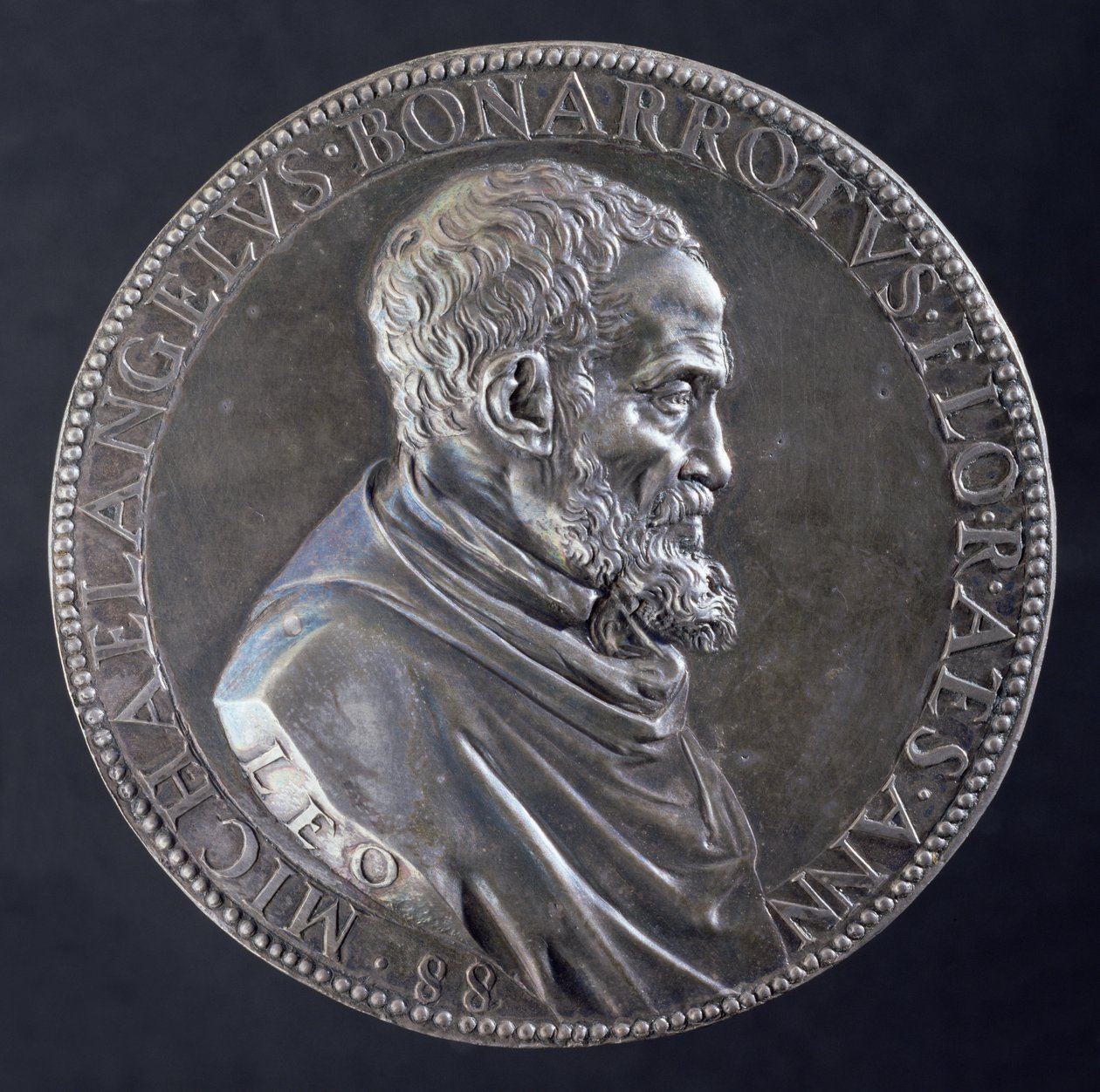 Michelangelo Buonarroti（1475-1564）奖牌正面，年龄88岁，1561年（白银）（Reverse参见122330） 作者 利昂·莱昂尼