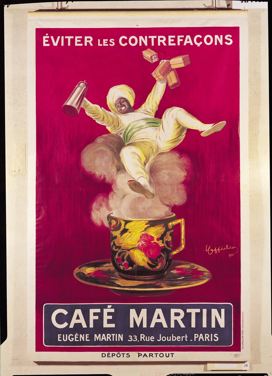 海报广告&39;Cafe Martin&39;，1921年 作者 莱昂内托·卡皮耶洛