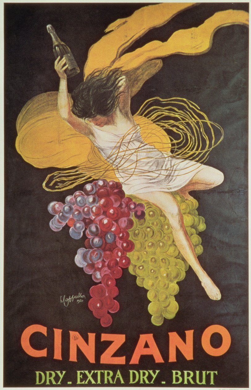 海报广告&39;Cinzano&39;，1920 作者 莱昂内托·卡皮耶洛