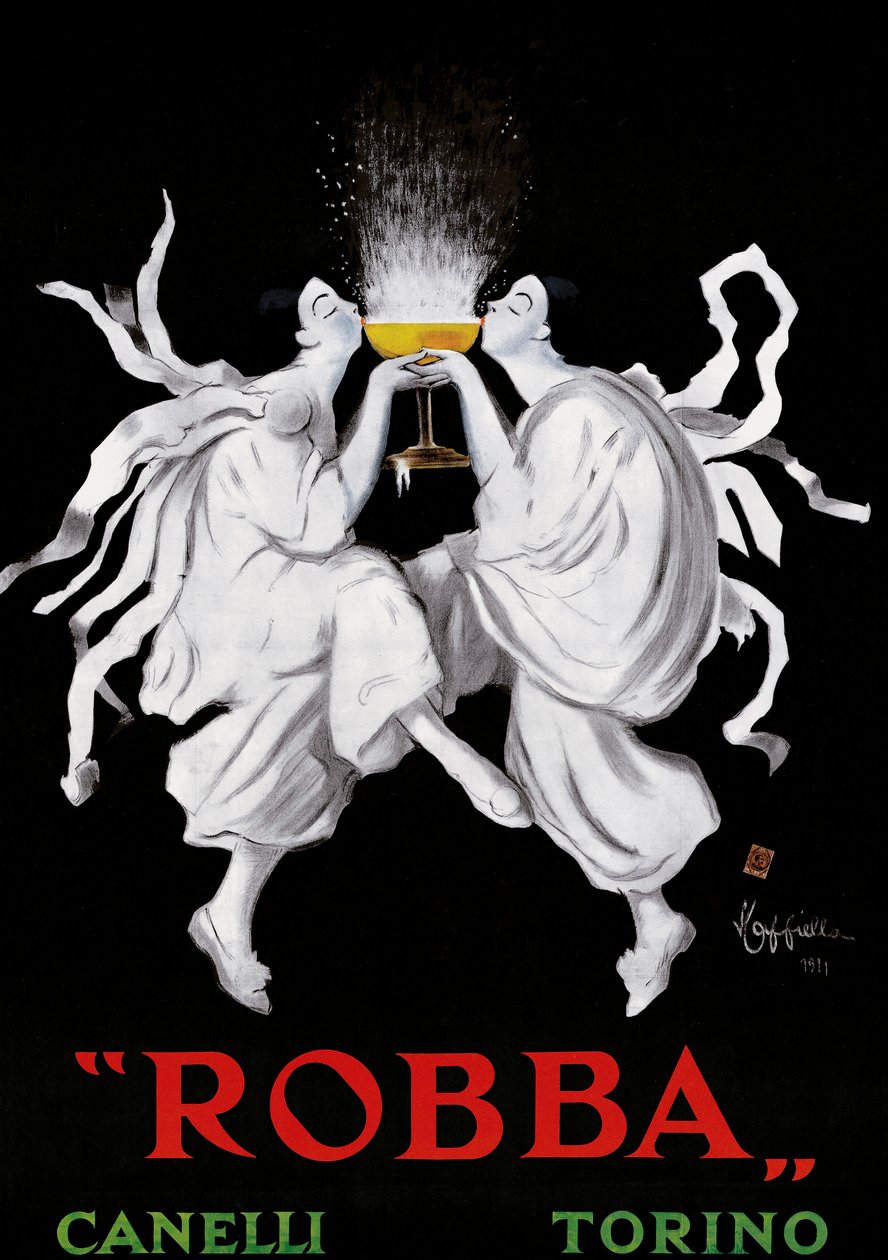 海报广告&39;Robba&39;起泡酒，1911年 作者 莱昂内托·卡皮耶洛