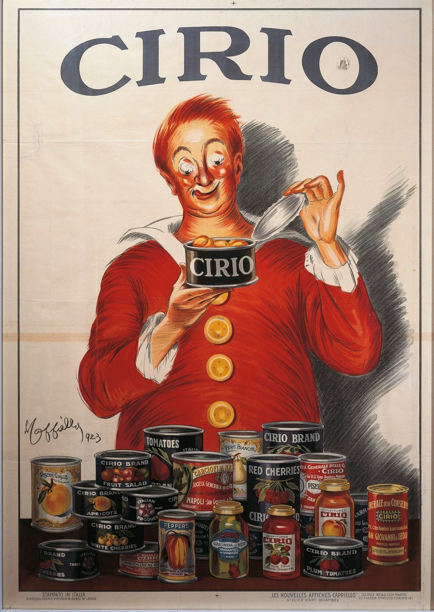 Cirio 食品保存广告，Leonetto Cappiello（1875-1942），插图 作者 莱昂内托·卡皮耶洛