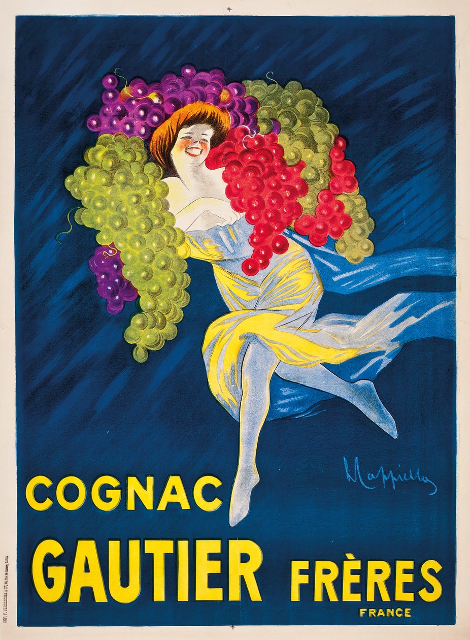 Gautier Freres干邑的广告海报，1907年 作者 莱昂内托·卡皮耶洛