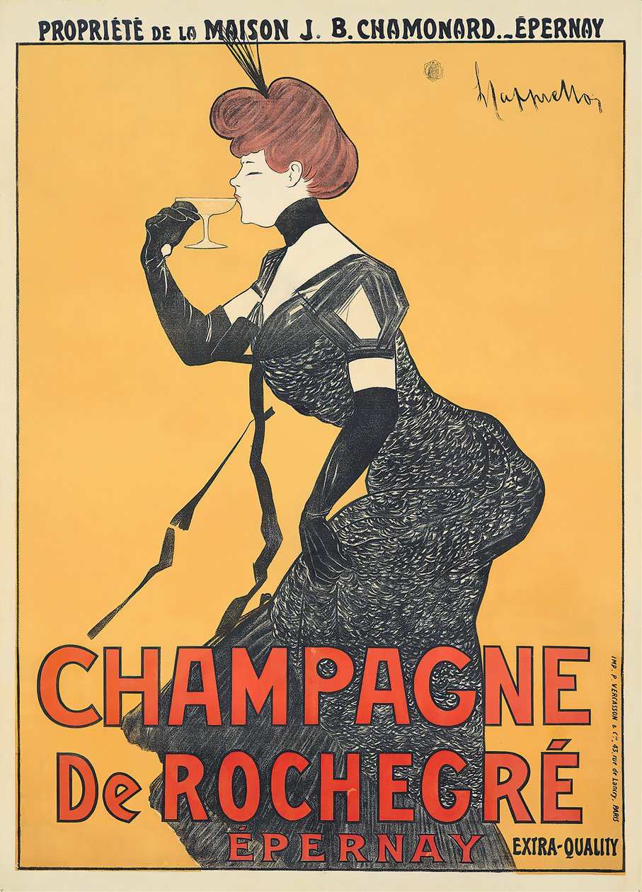 Champagne De Rochegré, 1900年代。 作者 莱昂内托·卡皮耶洛