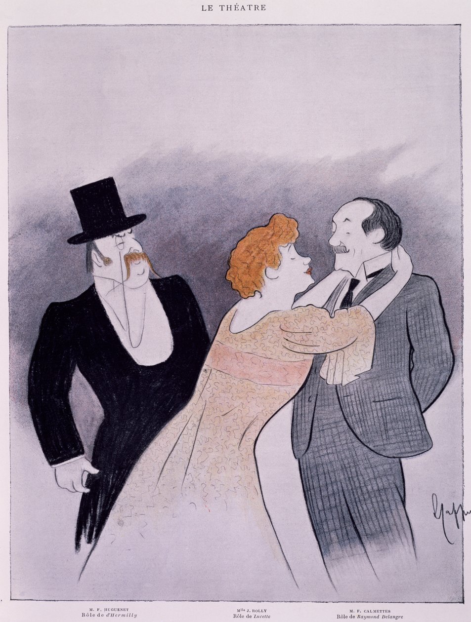 莱昂内托·卡皮耶罗 (Leonetto Cappiello) 的《吉纳西奥剧院的露西特》 (1875-1942) 作者 莱昂内托·卡皮耶洛
