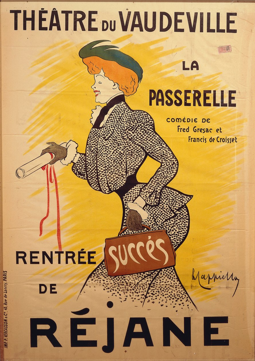 杂耍剧院：La Passerelle，Leonetto Cappiello (1875-1942)，插图 作者 莱昂内托·卡皮耶洛