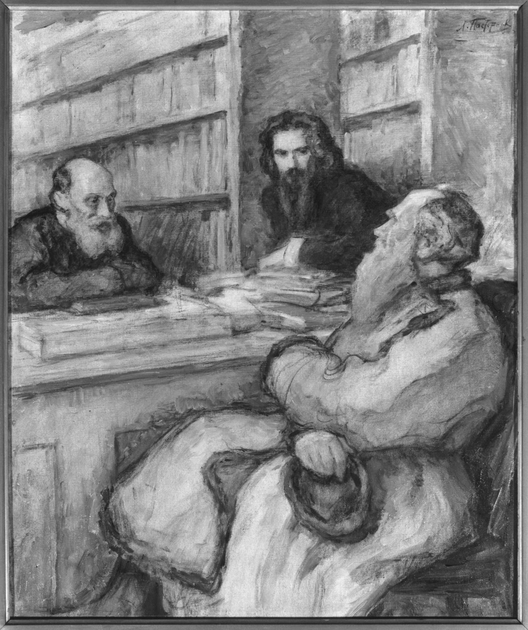 Leo Tolstoy与Nicolas Fedorov和Vladimir Solovyov，俄罗斯的哲学家 作者 列昂尼德·奥西波维奇·帕斯捷尔纳克