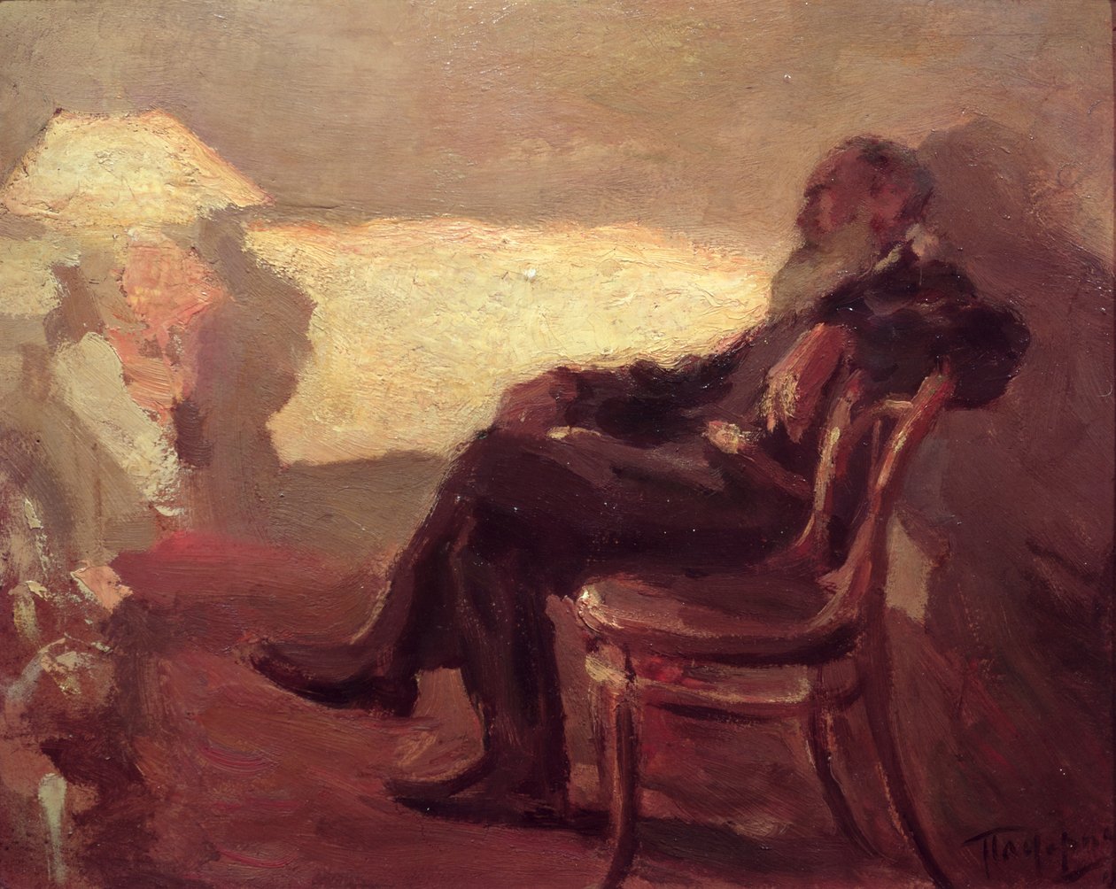 Lev Nikolaevich Tolstoy（1828-1910）1901（油卡） 作者 列昂尼德·奥西波维奇·帕斯捷尔纳克