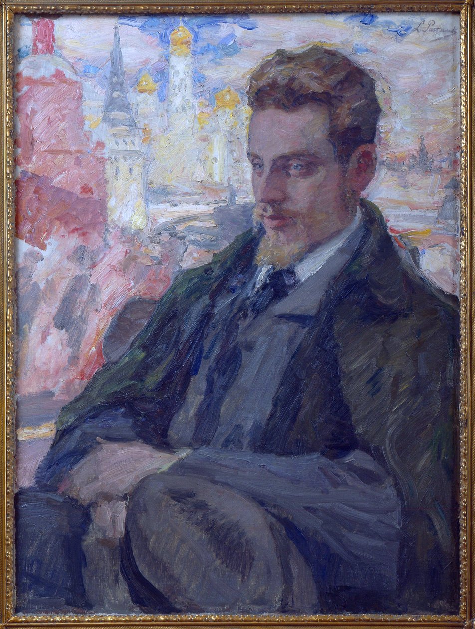 列昂尼德·奥西波维奇 (1862-1945) 帕斯捷尔纳克 (Pasternak) 的诗人莱纳·玛丽亚·里尔克 (Rainer Maria Rilke)（1875-1926 年）的肖像。 布面油画 作者 列昂尼德·奥西波维奇·帕斯捷尔纳克