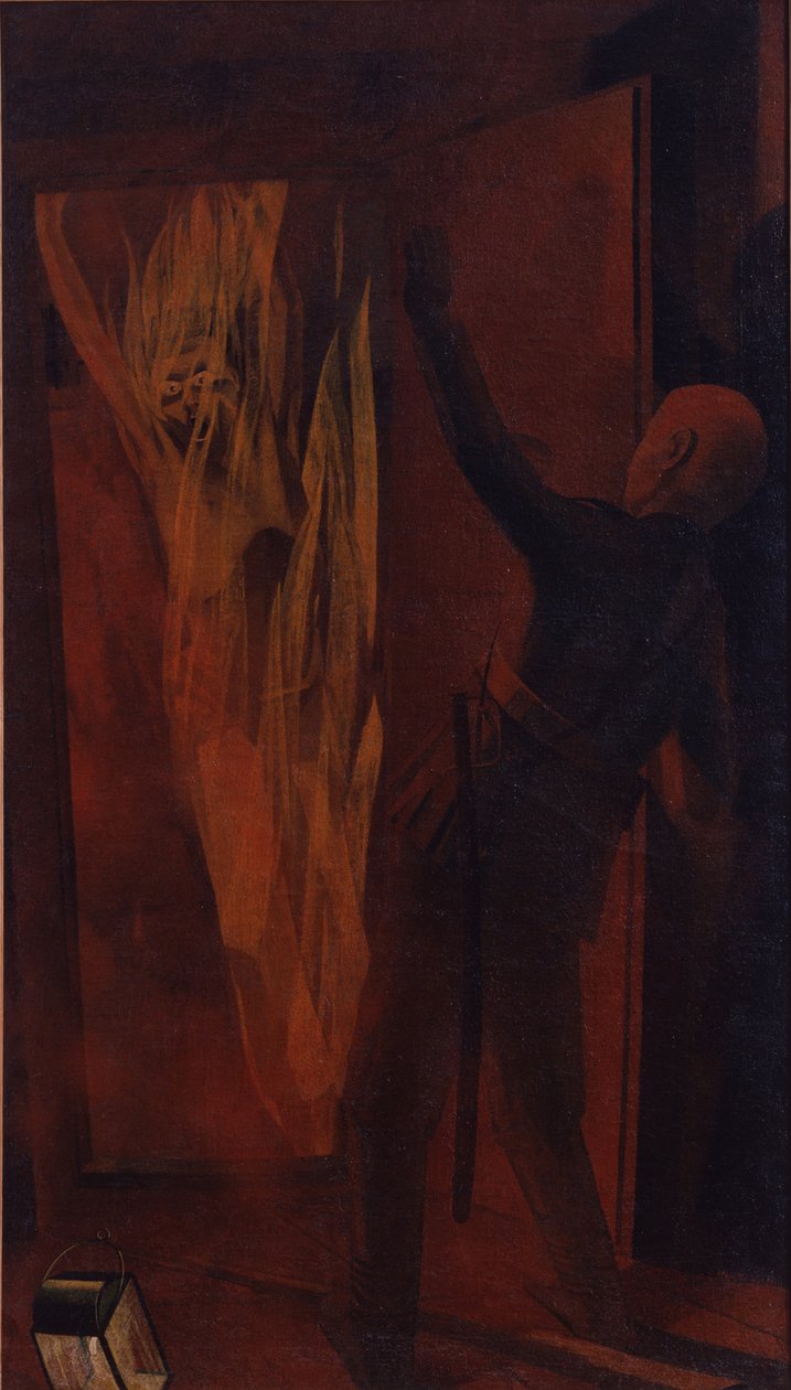 恐怖组织 "人民意志 "的一名成员自焚，1928年 作者 列昂尼德·特列季耶维奇·楚皮亚托夫