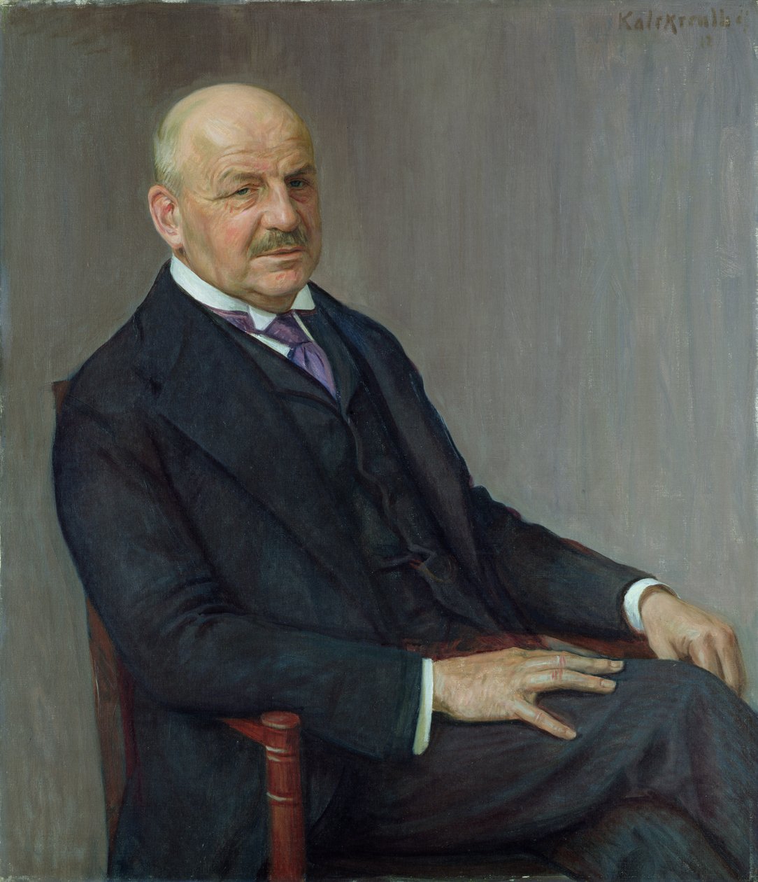 Alfred Lichtwark（1852-1914）1912年的肖像 作者 利奥波德·卡尔·沃尔特·冯·卡尔克罗伊特