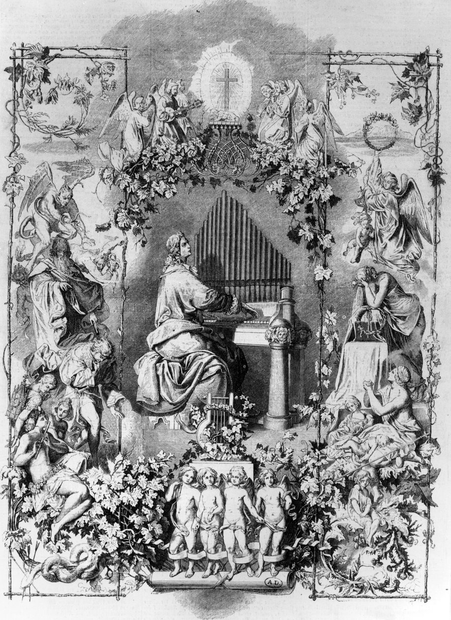 莫扎特的典范，由Carl Joseph Geiger雕刻，1857年 作者 利奥波德·施密特