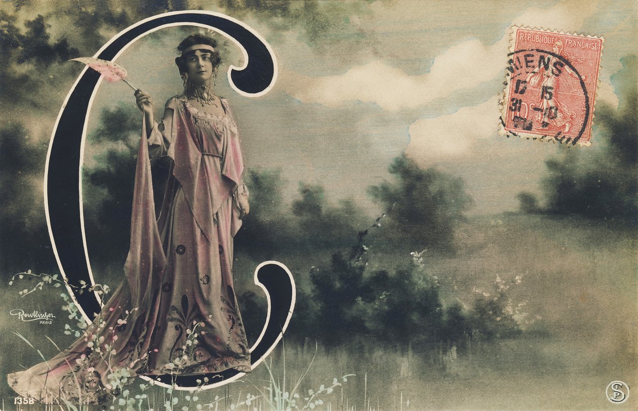 大写字母 C：露西安娜-罗杰，美好年代的半世艺术家。,1906（照片） 作者 利奥波德·埃米尔·鲁特林格