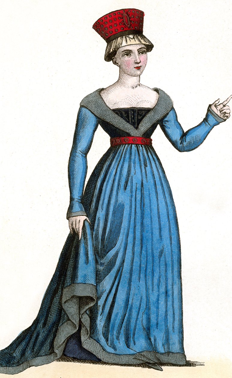 玛丽-德-法耶尔（Marie de Fayel），雷诺-德-南特伊（Renaud-de-Nanteuil）之妻，玛格丽特-德-南特伊（Marguerite-de-Nanteuil）之母，查理七世统治时期 作者 利奥波德·马萨德（Leopold Massard）