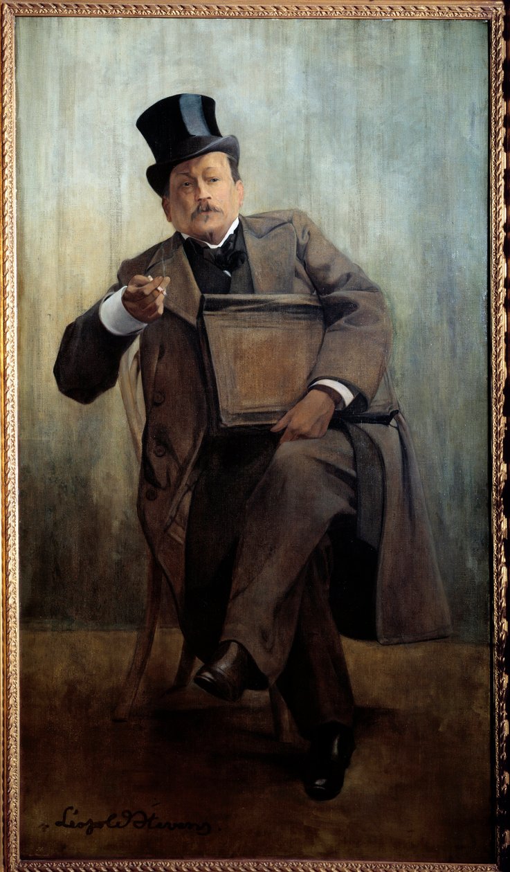 Georges Courteline (1858-1929) 的肖像 作家 Leopold Stevens (1866-1935) 的绘画 20 世纪太阳。 1,6x0,8 m 巴黎，Musee Carnavalet - Georges Courteline 肖像（1858-1929），作家。 利奥波德·史蒂文斯 (1866-1935) 的绘画，20 世纪。 1.6 倍 作者 利奥波德·史蒂文斯