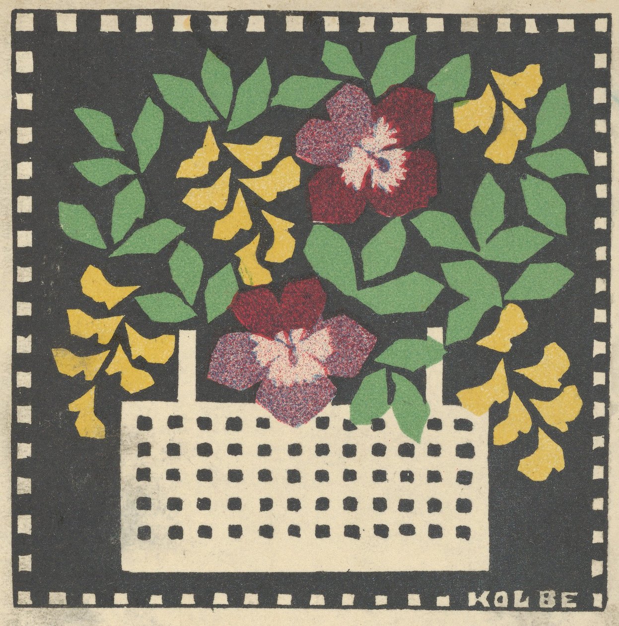 花篮，1907年。 作者 利奥波丁·科尔贝