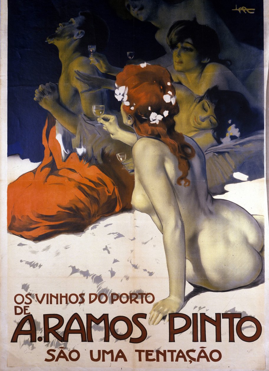 葡萄牙葡萄酒的广告。 Leopoldo Metlicovitz 的海报，约。 1915 年。 作者 利奥波多·梅特里科维奇