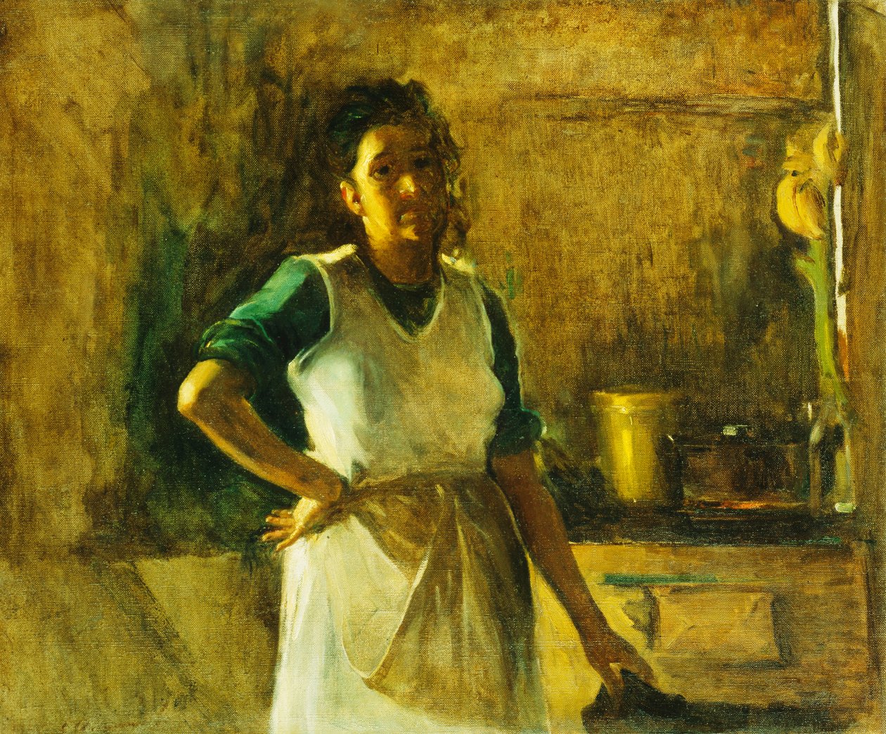 厨师（布面油画） 作者 莱奥波尔多·罗马尼亚赫